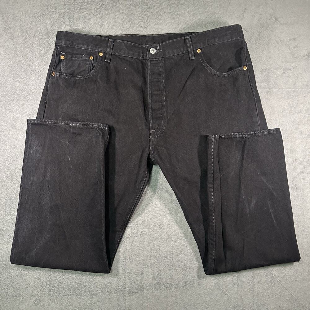Levi’s 501 Jeans Black Men’s W42 L30 Straight Button Fly Denim